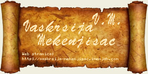 Vaskrsija Mekenjišac vizit kartica